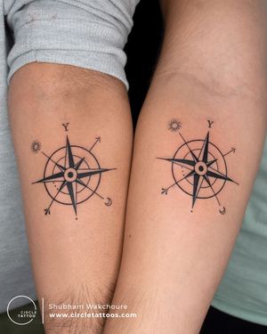 Matching Tattoos done by Shubham Wakk at Circle Tattoo India 