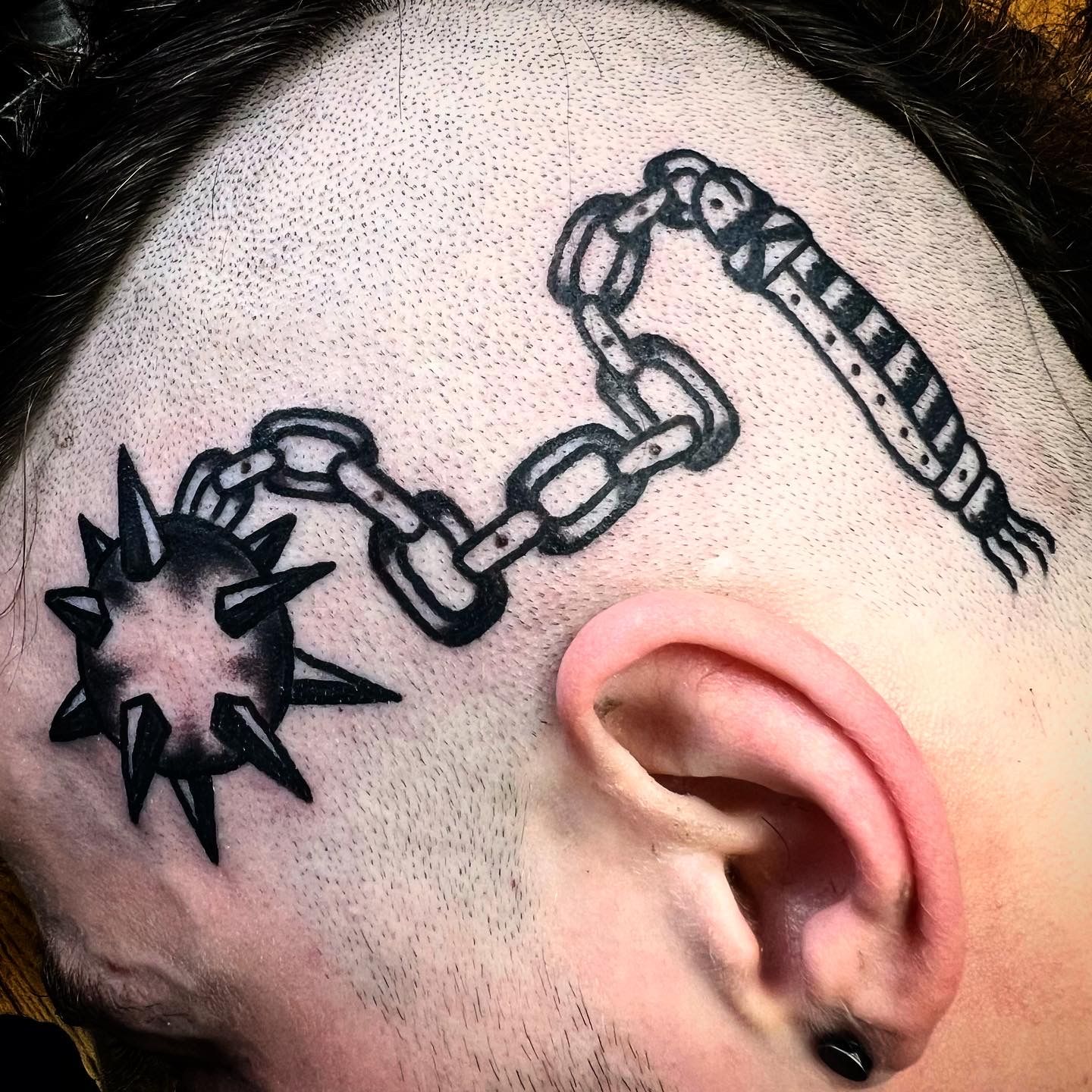 Spiked Ball and Chain Tattoo • Tattoodo