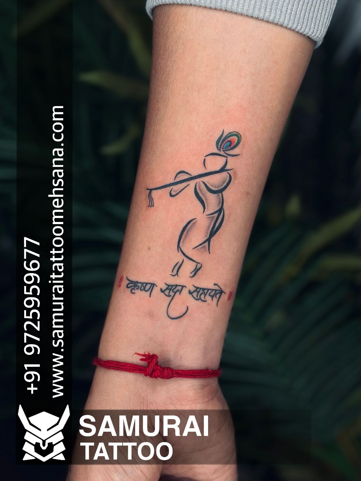 Krishna tattoo Divine tattoo rajkot ☎️ 8153995995 . . . #kaniya  #krishnatattoo #gopal #krishna #radhekrishna #moj #rajkot #tattoo… |  Instagram