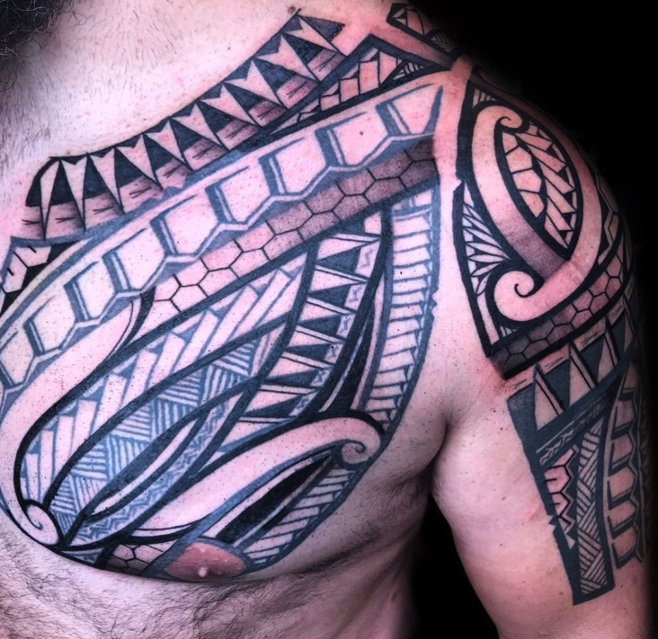 67 Stunning And Mesmerizing Tribal Tattoos Ideas And Designs For Chest   Psycho Tats