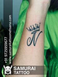 N Initial Tattoo