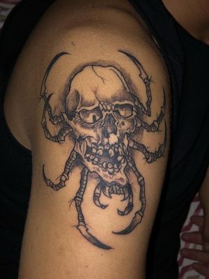 First skull spider, my third tattoo 