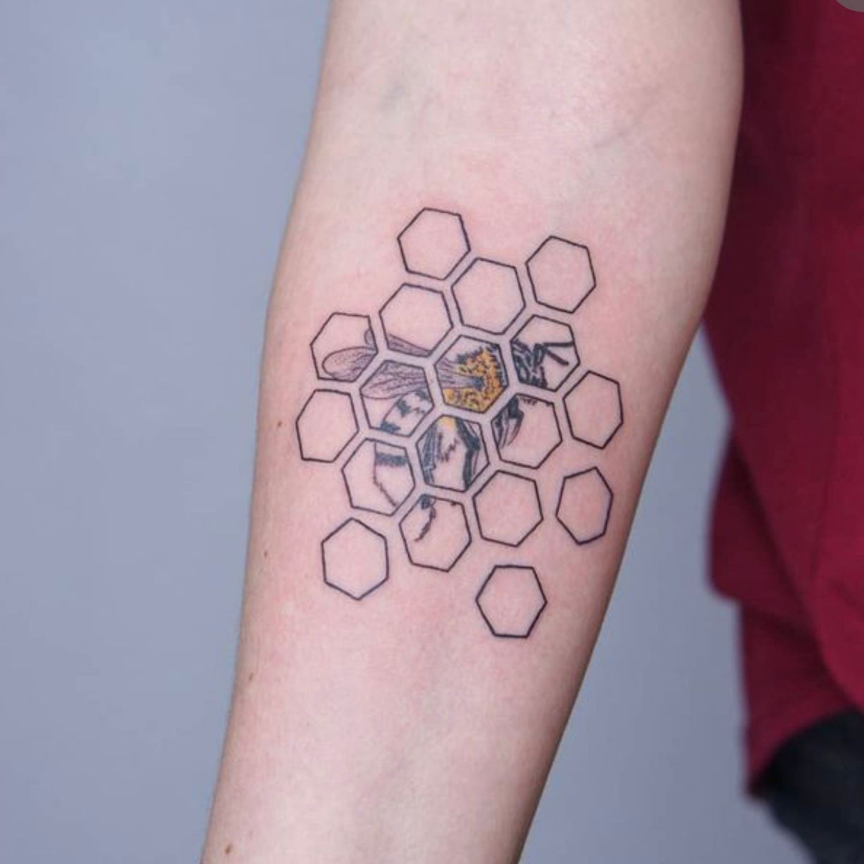 Honeycomb Tattoo Designs For Men Hexagon Ink Ideas Modern Body Art 13068 |  Hot Sex Picture