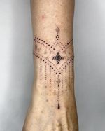 Ankle Geometric Dotwork
