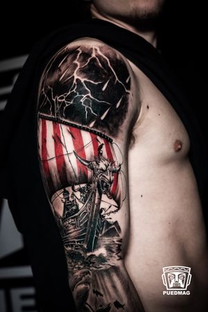 Black and Grey / Color Realism full-sleeve by Loco Rex