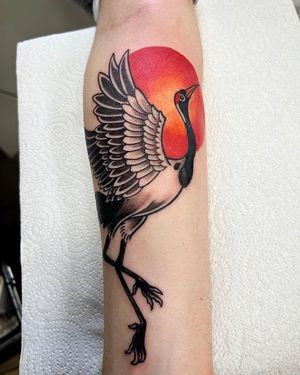 crane tattoo