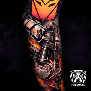 Colour Realism Transformers Forearm Piece by Luis Puedmag