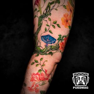Colour Realism Floral Sleeve by Tina Puedmag