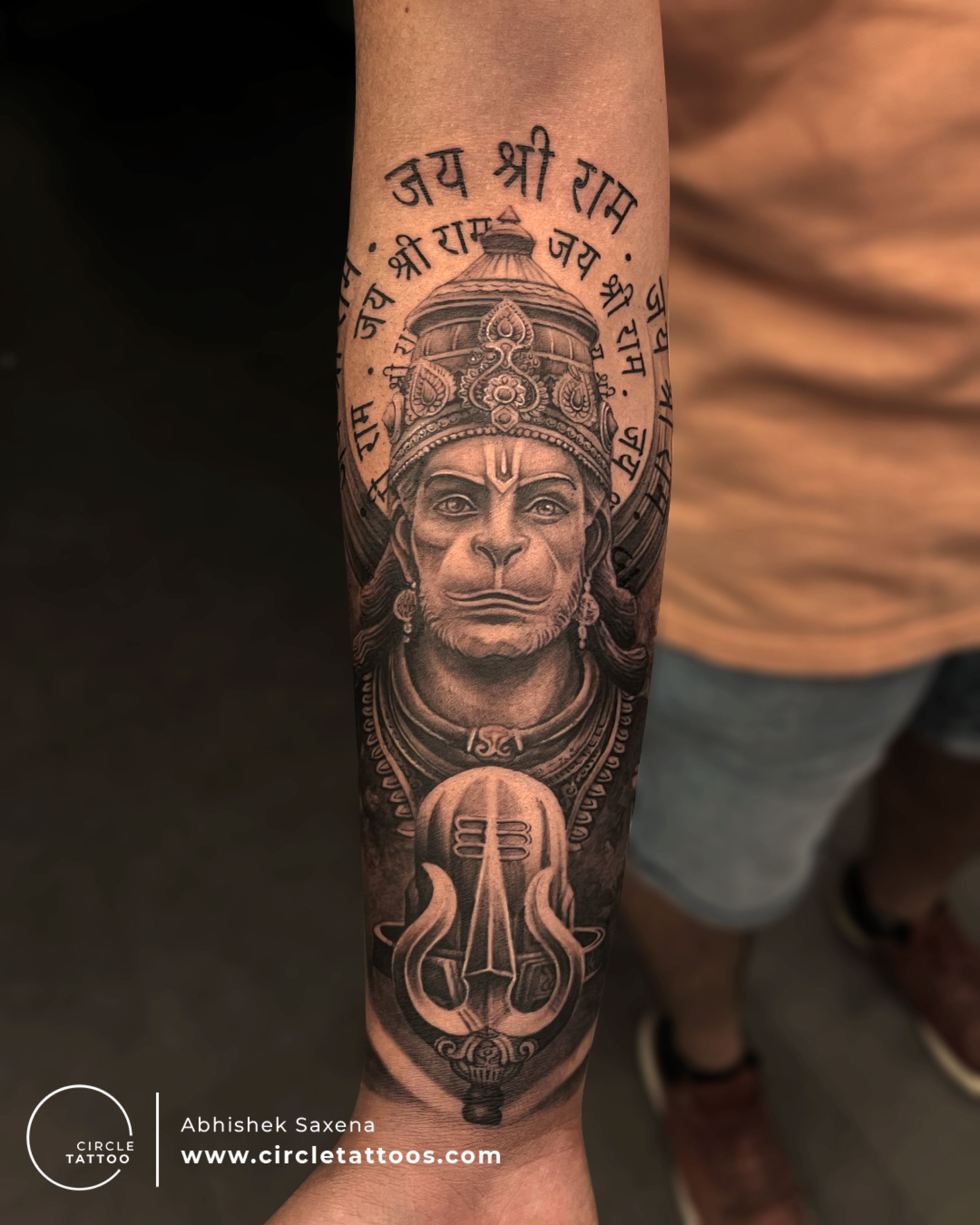 Voorkoms Jai Shree Ram Tattoo with Image on Hand Waterproof Temporary Body  Tattoo