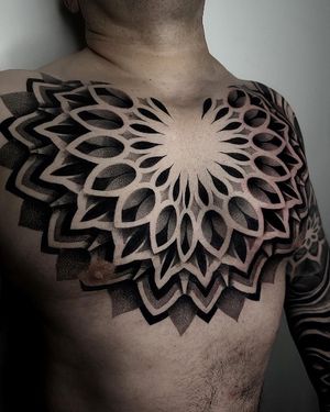• Chest Mandala • 
Beautiful chest project by our resident @o.s.c.r.tttst 
Books/info in our Bio: @southgatetattoo 
•
•
•
#mandalatattoo #mandala #chestmandala #blackworkers #blackwork #southgatetattoo #londontattoostudio #sgtattoo #southgatepiercing 