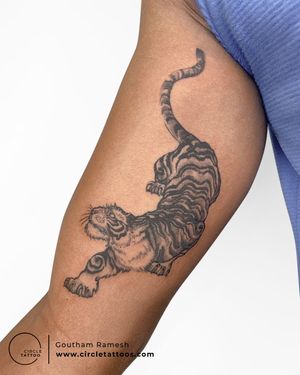 Tiger Tattoo done by Goutham Ramesh at Circle Tattoo Bangalore 