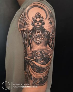 Lord Vishnu Tattoo done by Bhavesh Kalma at Circle Tattoo Pune 