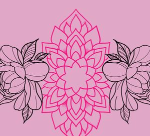 - floral/mandala inspired digital flash piece I did✨🌸