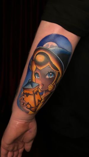Disney fandom tattoo made by Pony Stephenson at the Bell Rose Tattoo in Daphne, Alabama.