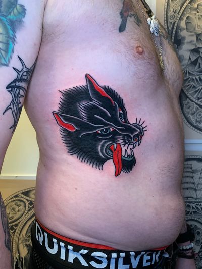 Wolf head during Scottish Tattoo Convention