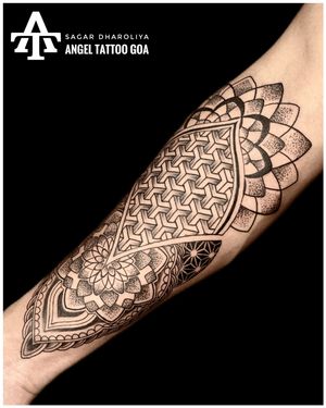 Geometric  Tattoo Done By Sagar Dharoliya At Angel Tattoo Goa - Best Tattoo Artist in Goa - Best Tattoo Studio in Goa - Best Tattoo Studio in Baga Goa 