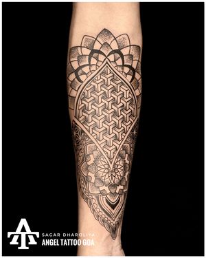 Geometric  Tattoo Done By Sagar Dharoliya At Angel Tattoo Goa - Best Tattoo Artist in Goa - Best Tattoo Studio in Goa - Best Tattoo Studio in Baga Goa 