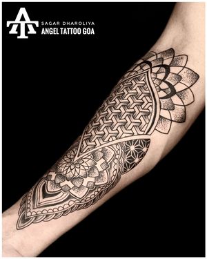 Geometric Tattoo Done By Sagar Dharoliya At Angel Tattoo Goa - Best Tattoo Artist in Goa - Best Tattoo Studio in Goa - Best Tattoo Studio in Baga Goa 