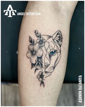 Lioness Tattoo Done By Ashwin At Angel Tattoo Goa - Best Tattoo Artist in Goa - Best Tattoo Studio in Goa - Best Tattoo Studio in Baga Goa 