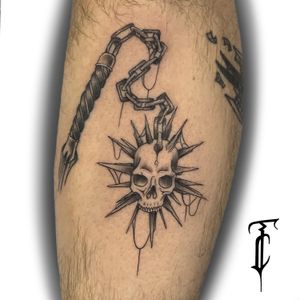 Fun Mace I got to do from my flash at @nixtattooshow book now at bookcrawfy@gmail.com #booknow #nowbooking  #canada #canadatattooartist #Stouffville #toronto #torontotattoo #tattoo #6ix #stouffvilletattoos #torontoinknews #ontario #ontariotattoo #finelinetattoo #blackandgray #blackandgraytattoo #medieval #medievalweapons #medievalmace #tattooflash #flash #crawfyportfolio #mithramfg #fytneedlescartridges #dynamicink #ekondevice
