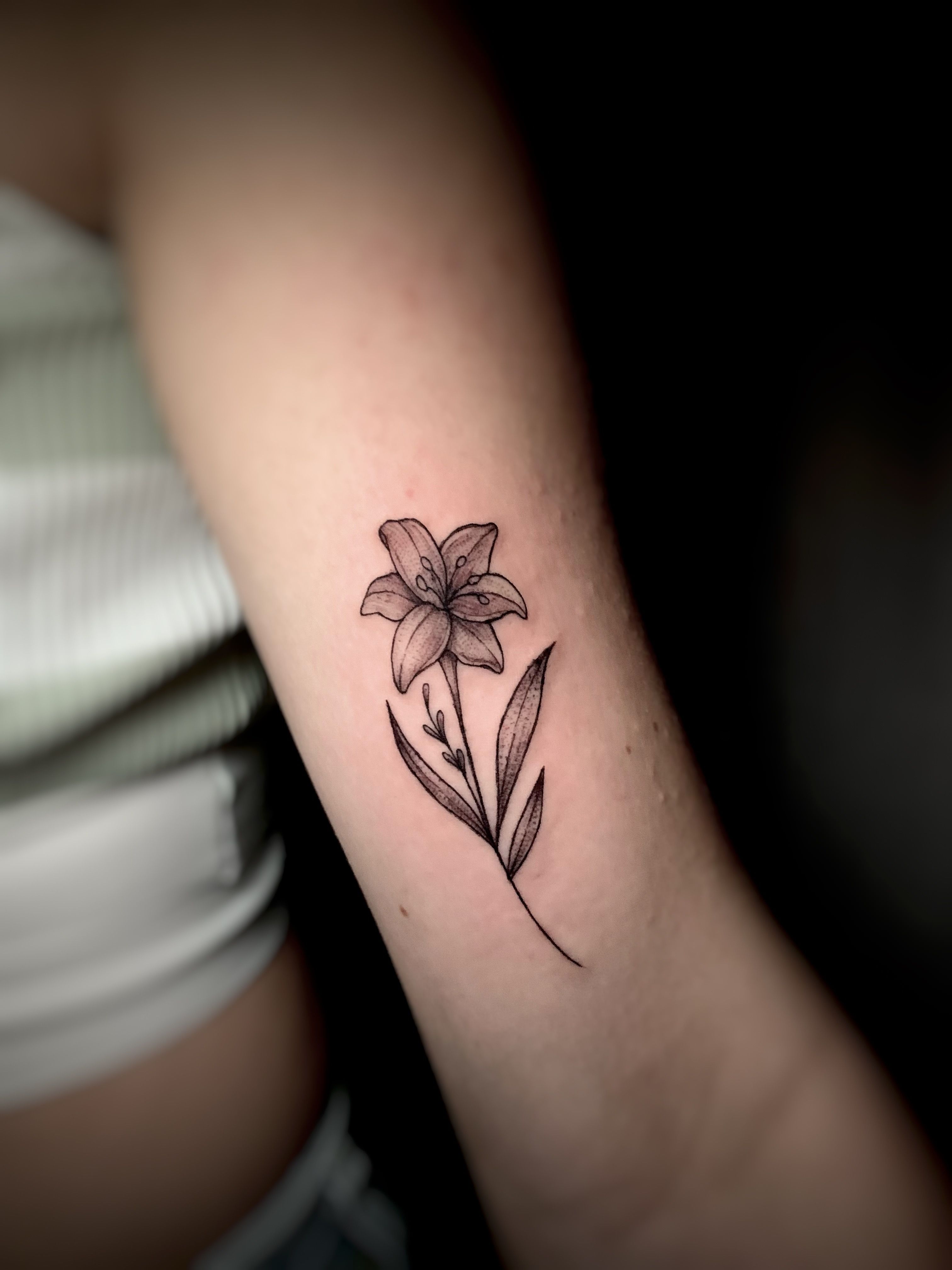 Tattoo tagged with: flower, small, tiny, ifttt, little, nature, inner  forearm, tattooistflower, medium size, red spider lily, illustrative |  inked-app.com