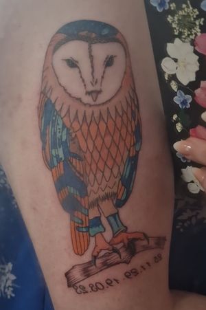 An illustrative owl by my good friend and amazing tattoo artist kyne mason 