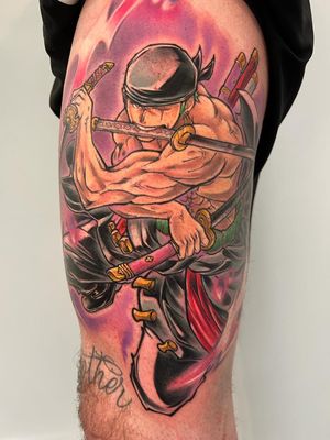 Tattoos Geeks - Roronoa Zoro da obra One Piece‼ ⠀⠀⠀⠀ 💉 Tattoo