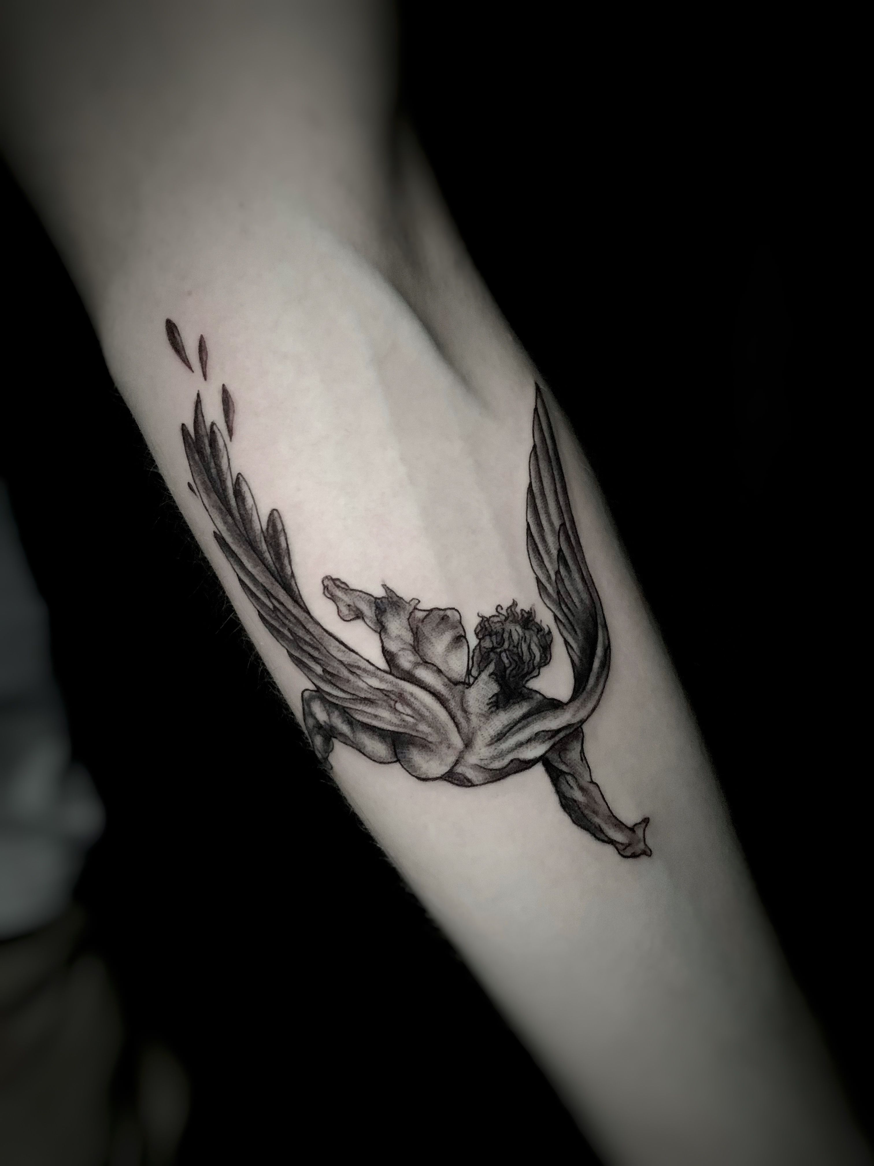  Icarus fall  Done at atelierlesenfantsterribles         tattoostattooarttattoolifetattooideas  icarus icarusfalls  Instagram