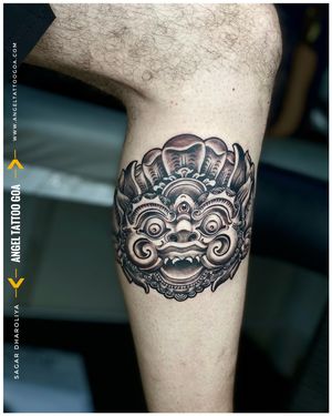 Balinese Tattoo By Sagar Dharoliya At Goa Tattoo Carnival • Won Award’s For Best Small Black & Grey Tattoo & Young Talent Tattoo At @goatattoocarnival • • Follow For More @angeltattoostudiogoa 