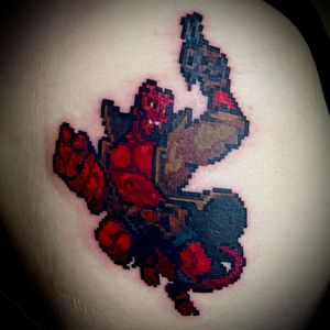 Hellboy pixel art