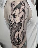Mermaid with Skull