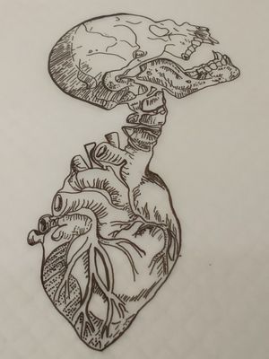 Heart skull 