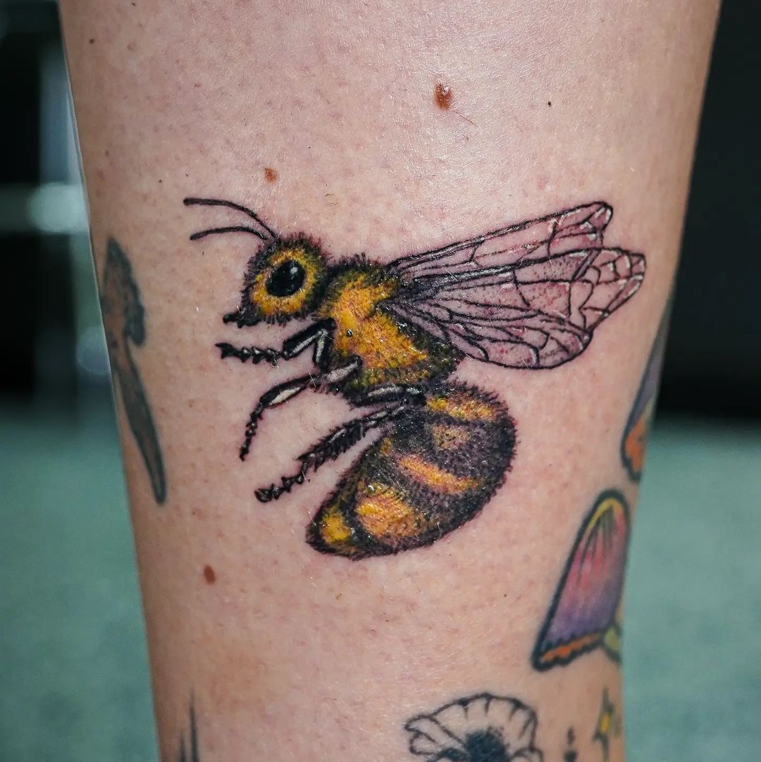 20 Inspiring Bee Tattoo Designs In 2023  Styles At Life