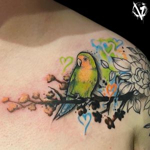 #love #bird #coverup #graffiti tattoo… 