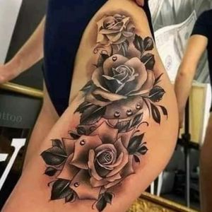 Black&White Rose Tattoo
