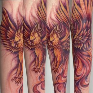 Loved creating this super colourful #phoenix tattoo for my lovely client 