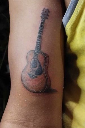 Guitar tattoo design
