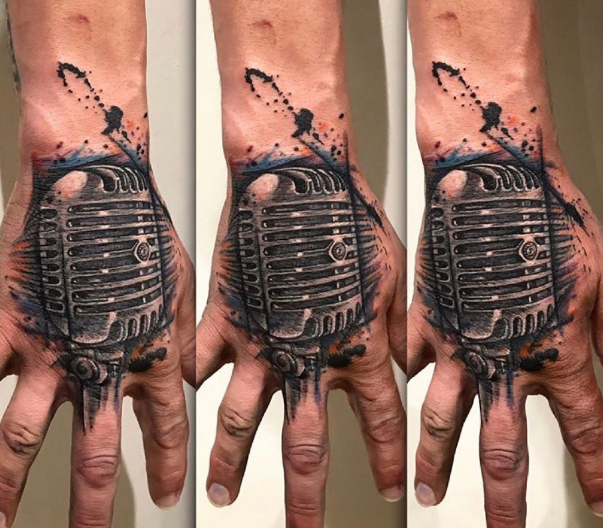 Microphone: done by Meg Mayhem at Iconic Tattoo in Detroit : r/tattoos