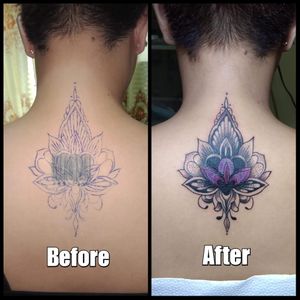 Lotus Cover-up Tattoo