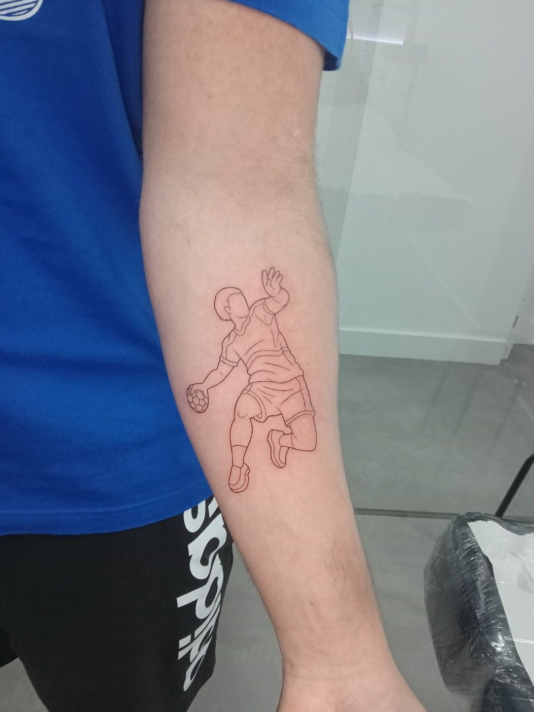 Tattoo uploaded by Daniel Gembus • Sketchy handball tattoo • Tattoodo