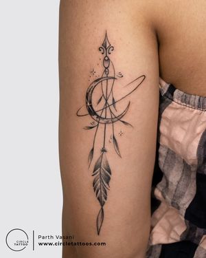 Dreamcatcher tattoo done by Parth Vasani at Circle Tattoo India 