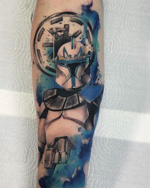 • Captain Rex • 
Custom piece by our resident @f.eric_ 
Get in touch to book with Felipe 
Books/info in our Bio: @southgatetattoo 
•
•
•
#captainrex #captainrextattoo #watercolortattoos #watercolor #london #blackworktattoo #londontattoo #londontattoostudio #southgatetattoo #northlondontattoo #sgtattoo #enfield #londonink #southgatepiercing #finelinetattoo #northlondon #southgate #blackwork #southgateink #realistictattoo #amazingink
