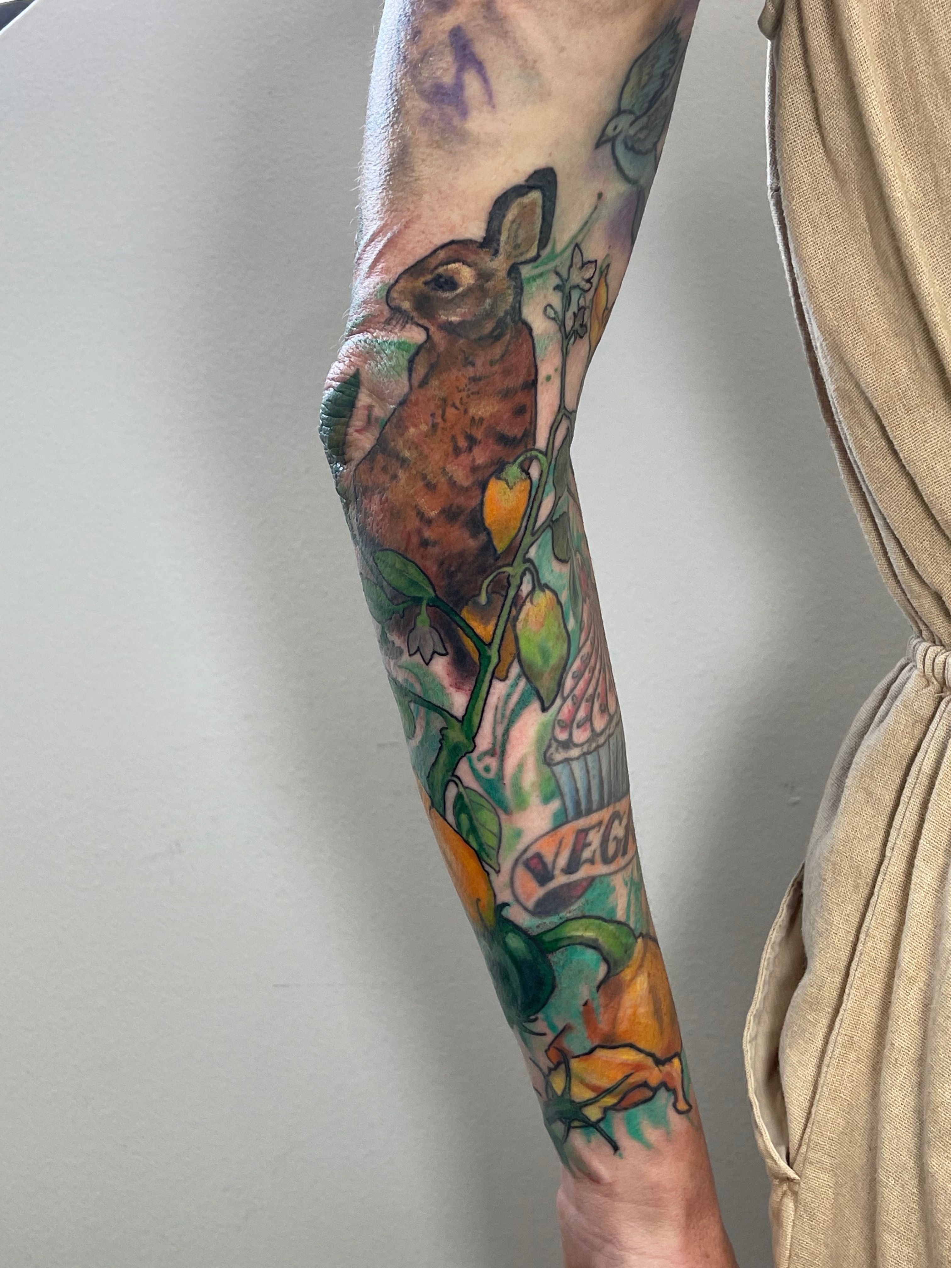 The flowers are taking shape on his arm garden #tattoo #ta… | Flickr