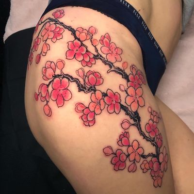 Cherry blossom #flowers #cherryblossom #cherryblossoms #tattooinspiration #japanesecollective #japanesetattoo #irezumi #japanesetattooart #irezumiart