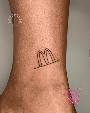 Hand-Poked McDonald’s On The Ramp Brummie Tattoo by Pokeyhontas at KTREW Tattoo - Birmingham, UK #handpoke #handpoked #tattoo #mcdonalds #brummie #birminghamuk 
