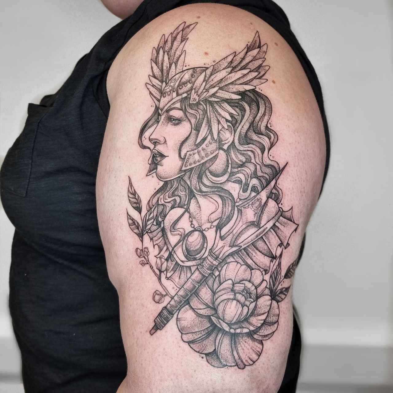 Pin by Bert H, on Body art tattoos | Viking tattoo sleeve, Valkyrie tattoo,  Warrior tattoos