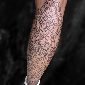 Linework Mandala and Moth Tattoo done at Hammersmith Tattoo London