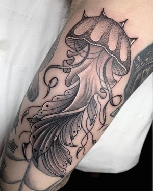 Jellyfish Neo Traditional Tattoo done at Hammersmith Tattoo London