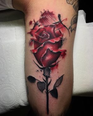 Abstract Rose Tattoo done at Hammersmith Tattoo London