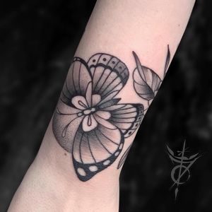 Neo Traditional Butterfly Tattoo done at Hammersmith Tattoo London